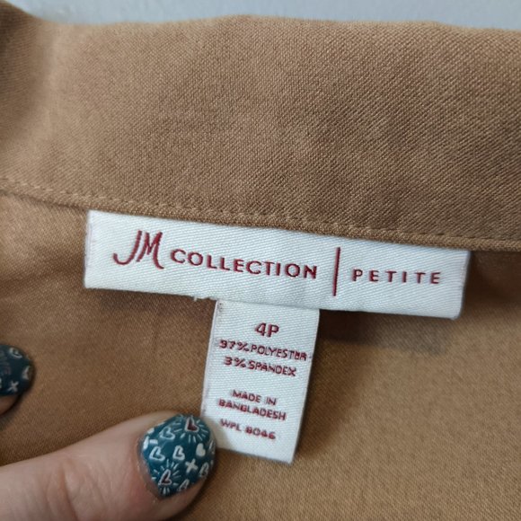 JM Collection Petite Faux Suede Jacket Size 4P - Picture 6 of 8